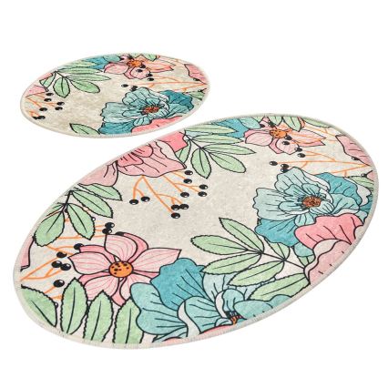 SET 2x Kupaonski tepih SPRING 60/100 cm šareni