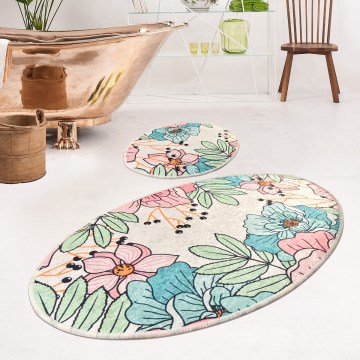 SET 2x Kupatilski tepih SPRING 60/100 cm šaren