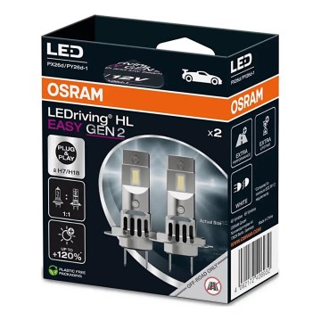 SET 2x LED Auto žarulja EASY GEN H7 PX26d/16W/12V 6500K - Osram