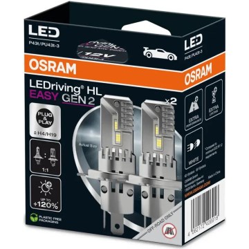 SET 2x LED Auto žarulja LEDriving H4/H19 P43t/PU43T-3/25W/12V 6500K - Osram