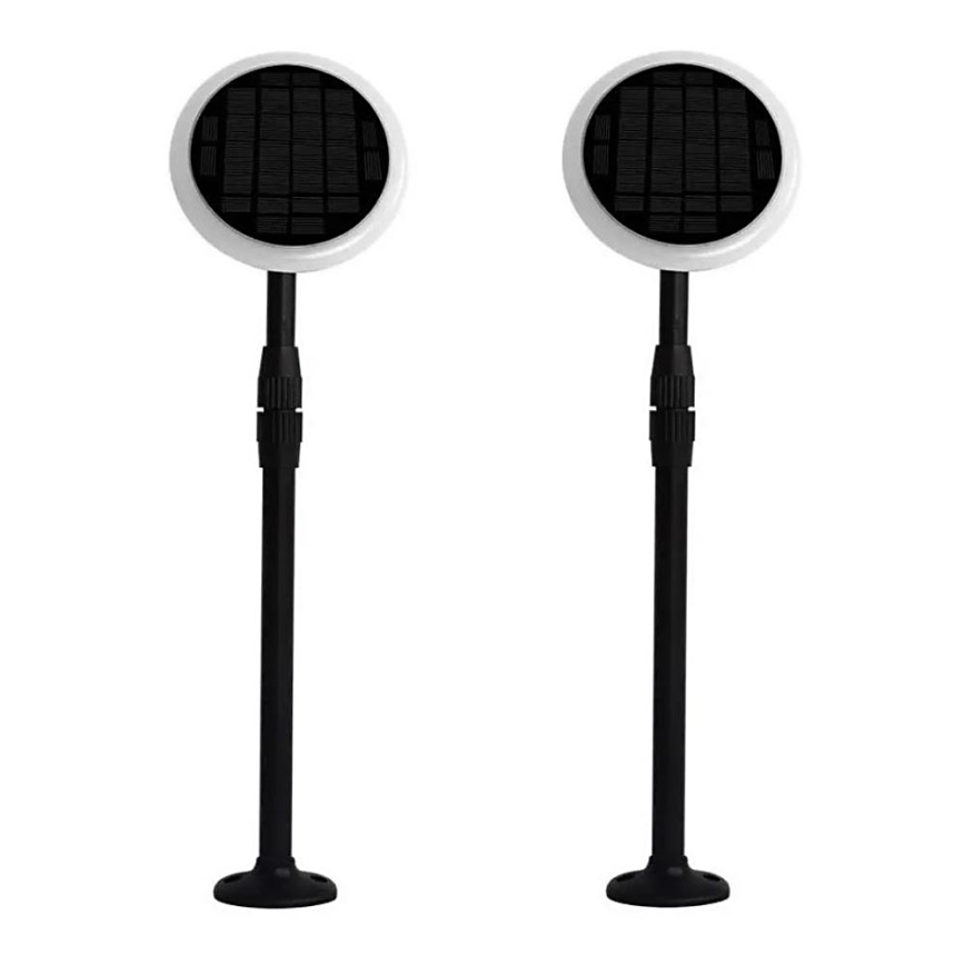 SET 2x LED Podesiva solarna lampa GARDEN LED/3W/5V 42-80 cm 4000K IP65 1000 mAh