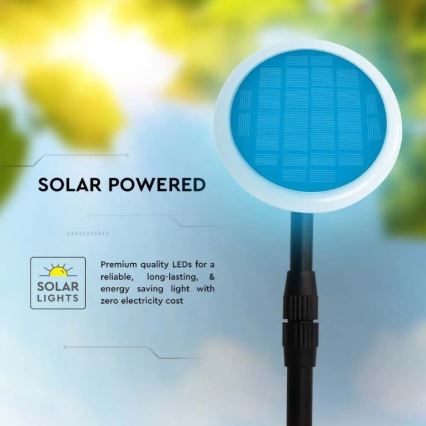 SET 2x LED Podesiva solarna lampa GARDEN LED/3W/5V 42-80 cm 4000K IP65 1000 mAh