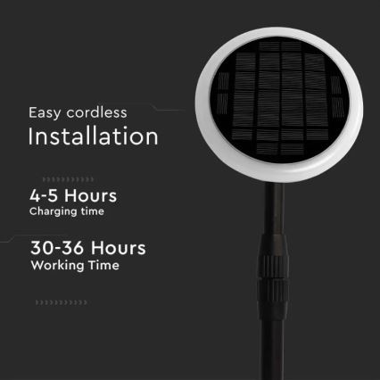 SET 2x LED Podesiva solarna lampa GARDEN LED/3W/5V 42-80 cm 4000K IP65 1000 mAh