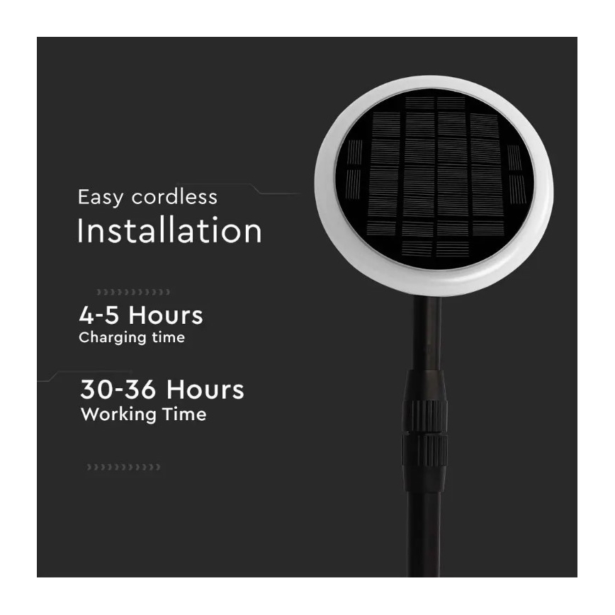 SET 2x LED Podesiva solarna lampa GARDEN LED/3W/5V 42-80 cm 4000K IP65 1000 mAh