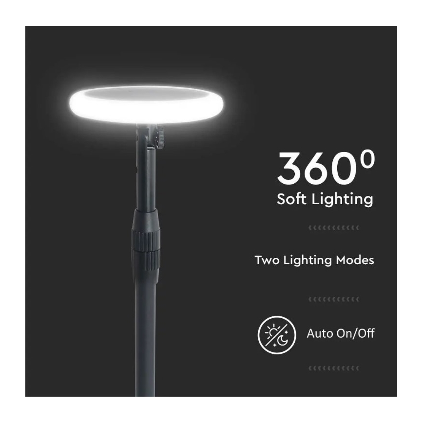 SET 2x LED Podesiva solarna lampa GARDEN LED/3W/5V 42-80 cm 4000K IP65 1000 mAh