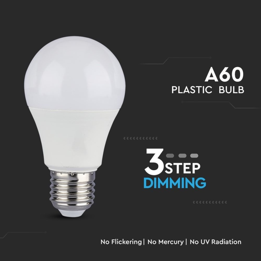 SET 2x LED Prigušiva žarulja A60 E27/9W/230V 4000K