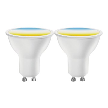SET 2x LED Prigušiva žarulja MESH Smart GU10/6,5W/230V 2700-6500K + daljinski upravljač - Aigostar
