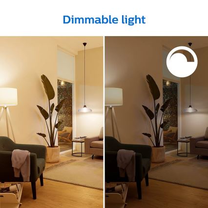 SET 2x LED Prigušiva žarulja Philips A60 E27/8W/230V Wi-Fi