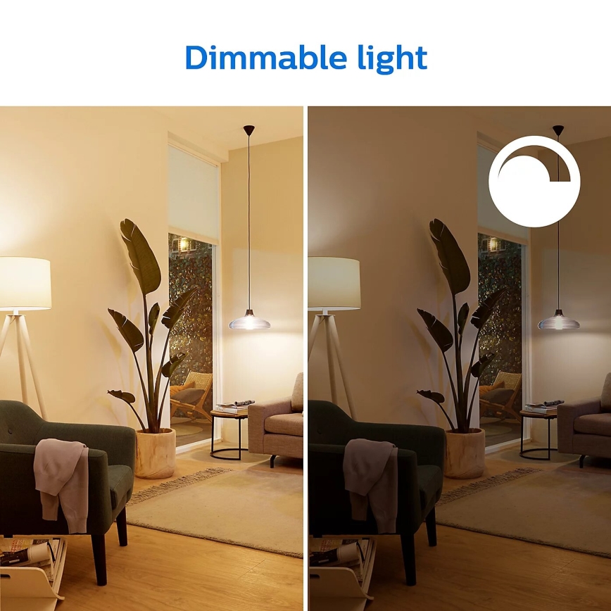 SET 2x LED Prigušiva žarulja Philips A60 E27/8W/230V Wi-Fi