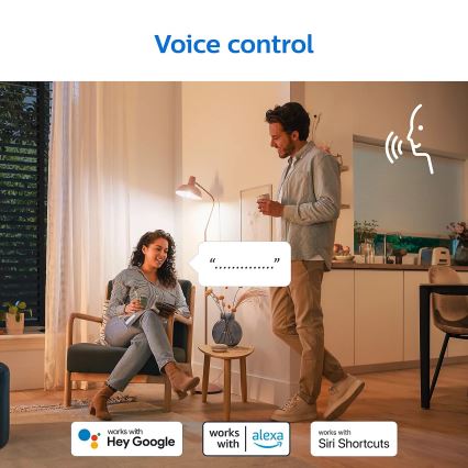 SET 2x LED Prigušiva žarulja Philips A60 E27/8W/230V Wi-Fi