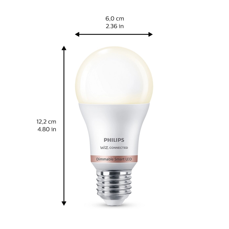 SET 2x LED Prigušiva žarulja Philips A60 E27/8W/230V Wi-Fi