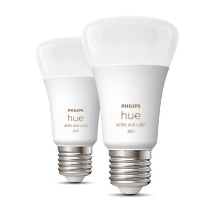 SET 2x LED Prigušiva žarulja Philips Hue White And Color Ambiance A60 E27/6,5W/230V 2000-6500K