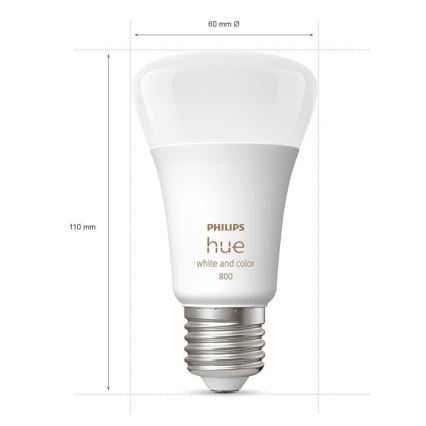 SET 2x LED Prigušiva žarulja Philips Hue White And Color Ambiance A60 E27/6,5W/230V 2000-6500K