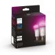 SET 2x LED Prigušiva žarulja Philips Hue White And Color Ambiance A60 E27/9W/230V 2000-6500K