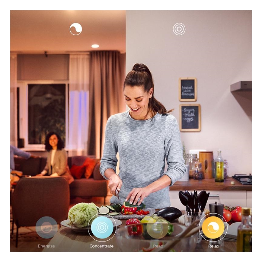 SET 2x LED Prigušiva žarulja Philips Hue WHITE AMBIANCE E27/8,5W/230V 2200-6500K