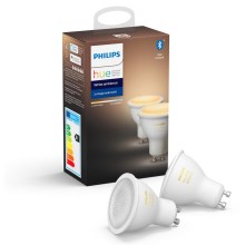 SET 2x LED Prigušiva žarulja Philips Hue WHITE AMBIANCE GU10/5W/230V 2200-6500K