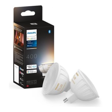 SET 2x LED Prigušiva žarulja Philips Hue White Ambiance GU5,3/MR16/5,1W/12V 2200-6500K