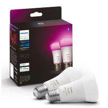 SET 2x LED Prigušiva žarulja Philips Hue White And Color Ambiance A60 E27/6,5W/230V 2000-6500K