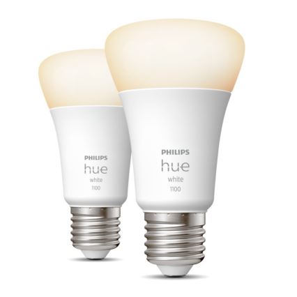 SET 2x LED Prigušiva žarulja Philips Hue WHITE E27/9,5W/230V 2700K