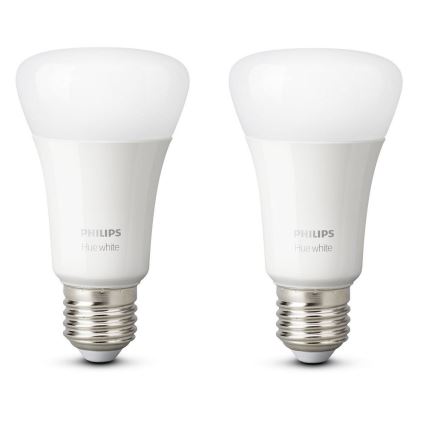 SET 2x LED Prigušiva žarulja Philips Hue WHITE E27/9W/230V 2700K