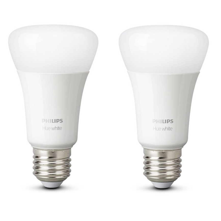 SET 2x LED Prigušiva žarulja Philips Hue WHITE E27/9W/230V 2700K