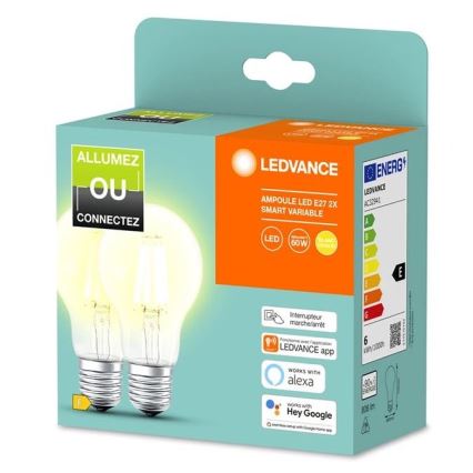 SET 2x LED Prigušiva žarulja SMART+ A60 E27/6W/230V 2700K  - Ledvance