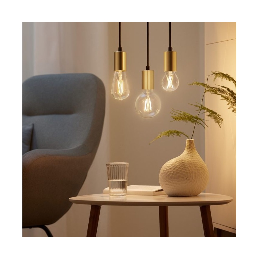 SET 2x LED Prigušiva žarulja VINTAGE FILAMENT A60 E27/6,7W/230V 2700-6500K CRI 90 Wi-Fi - WiZ