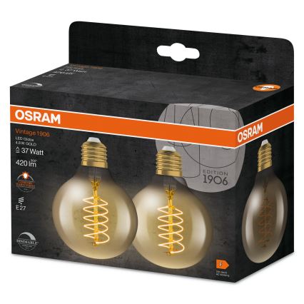 SET 2x LED prigušiva žarulja VINTAGE FILAMENT E27/4,8W/230V 2200K - Osram