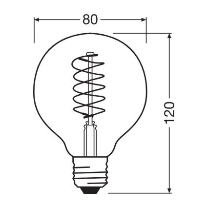 SET 2x LED prigušiva žarulja VINTAGE FILAMENT E27/4,8W/230V 2200K - Osram