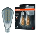 SET 2x LED prigušiva žarulja VINTAGE FILAMENT E27/7,8W/230V 1800K - Osram