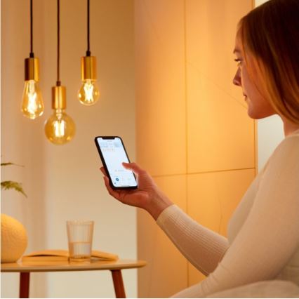 SET 2x LED Prigušiva žarulja VINTAGE FILAMENT ST64 E27/6,7W/230V 2000-5000K Wi-Fi - WiZ