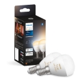 SET 2x LED prigušivača Philips Hue WHITE AMBIANCE P45 E14/5,1W/230V 2200-6500K