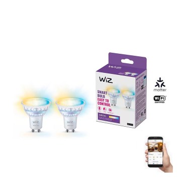 SET 2x LED prigušive žarulje s senzorom pokreta PAR16 GU10/4,7W/230V 2700-6500K CRI 90 Wi-Fi - WiZ
