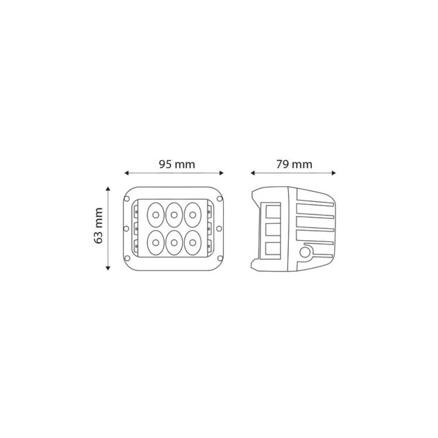 SET 2x LED Reflektorska svjetiljka za automobil CREE LED/27W/10-30V IP67