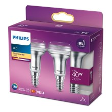 SET 2x LED Reflektorska žarulja Philips E14/2,8W/230V 2700K