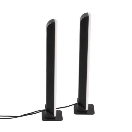 SET 2x LED RGB Prigušiva stolna lampa GAMER LED/5W/5V + daljinski upravljač