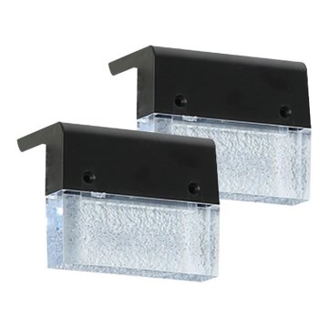 SET 2x LED RGB Solarna zidna svjetiljka LED/1W/1,2V 3500K IP65