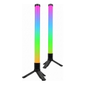 SET 2x LED RGBIC stolna lampa s prigušivanjem LED/5W/5V crna + daljinski upravljač