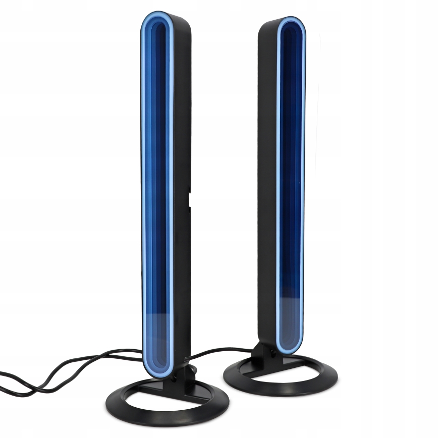 SET 2x LED RGBIC stolna lampa s prigušivanjem LED/5W/5V crna + daljinski upravljač