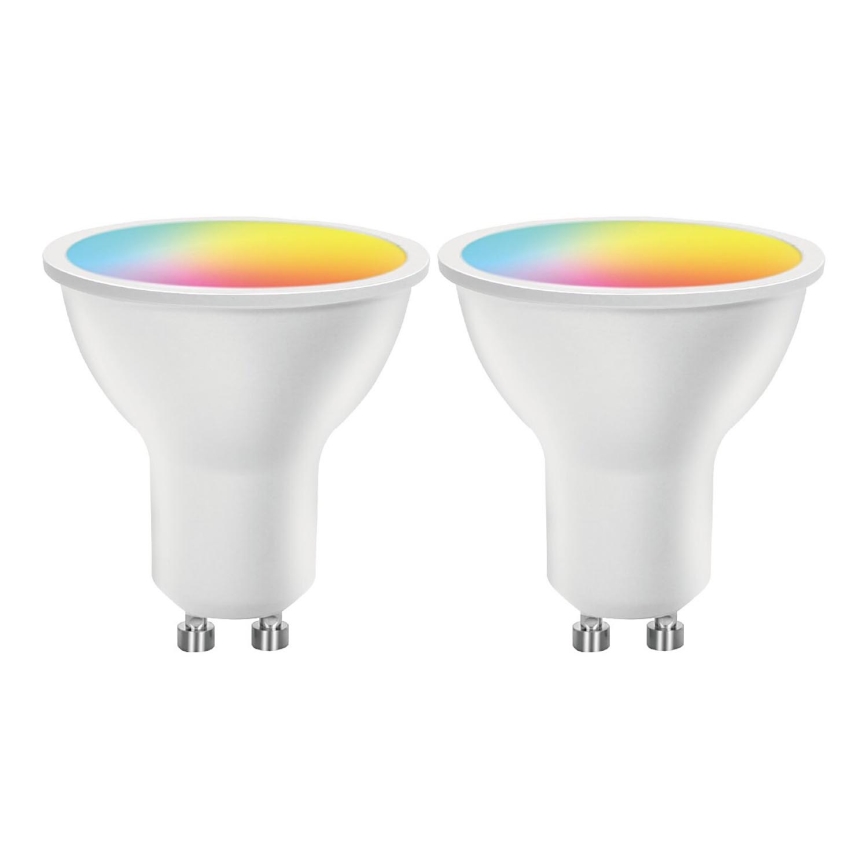 SET 2x LED RGBW Prig. žarulja MESH Smart GU10/6,5W/230V 2700-6500K + daljinski upravljač - Aigostar