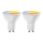 SET 2x LED RGBW Prig. žarulja MESH Smart GU10/6,5W/230V 2700-6500K + daljinski upravljač - Aigostar