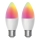 SET 2x LED RGBW Prigušiva žarulja MESH Smart C37 E27/6,5W/230V 2700-6500K + daljinski upravljač - Aigostar