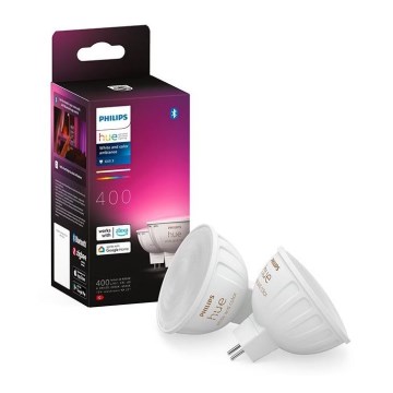 SET 2x LED RGBW prigušivača Philips Hue White And Color Ambiance GU5,3/MR16/6,3W/12V 2000-6500K