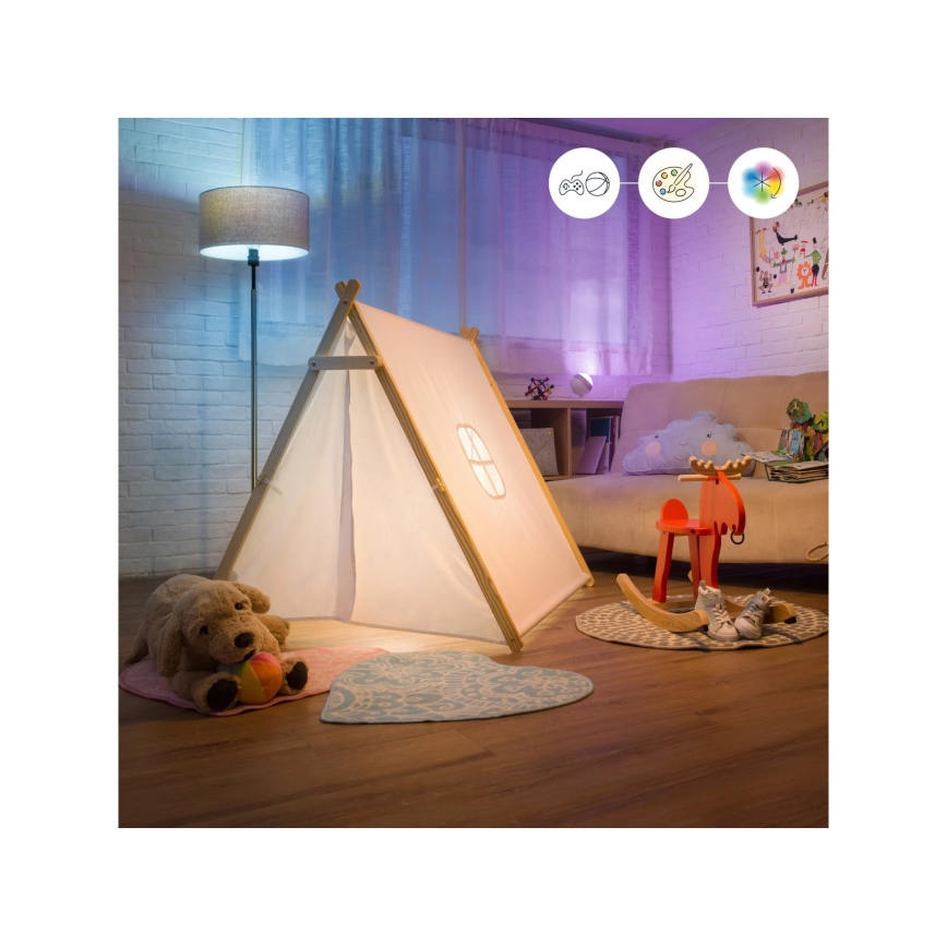 KOMPLET 2x LED RGBW žarulja A60 s mogućnošću prigušivanja E27/9W/230V 2200-6500K Wi-Fi + daljinski upravljač - WiZ