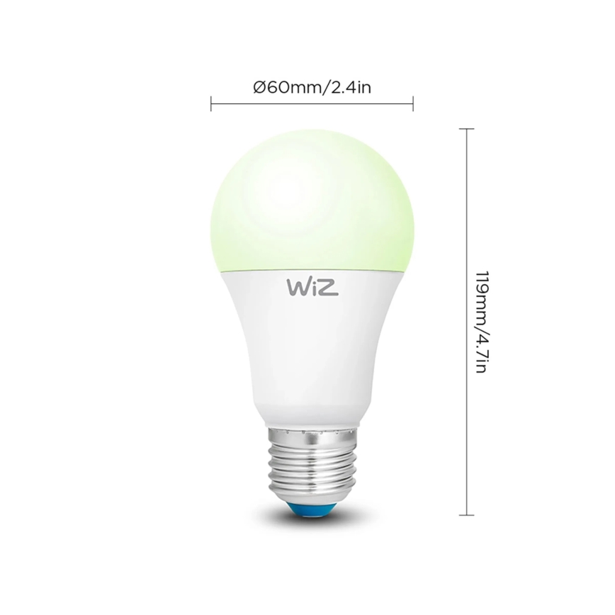 KOMPLET 2x LED RGBW žarulja A60 s mogućnošću prigušivanja E27/9W/230V 2200-6500K Wi-Fi + daljinski upravljač - WiZ