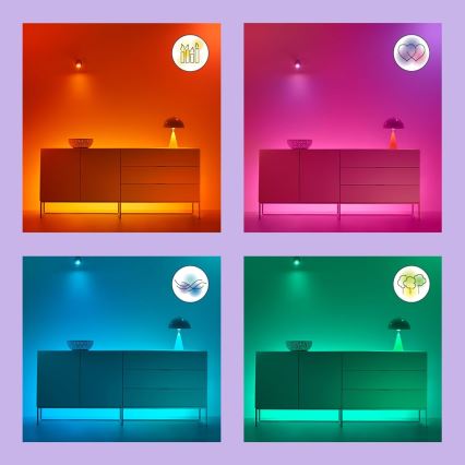 SET 2x LED RGBW prigušivačka žarulje C37 E14/4,9W/230V 2200-6500K Wi-Fi - WiZ