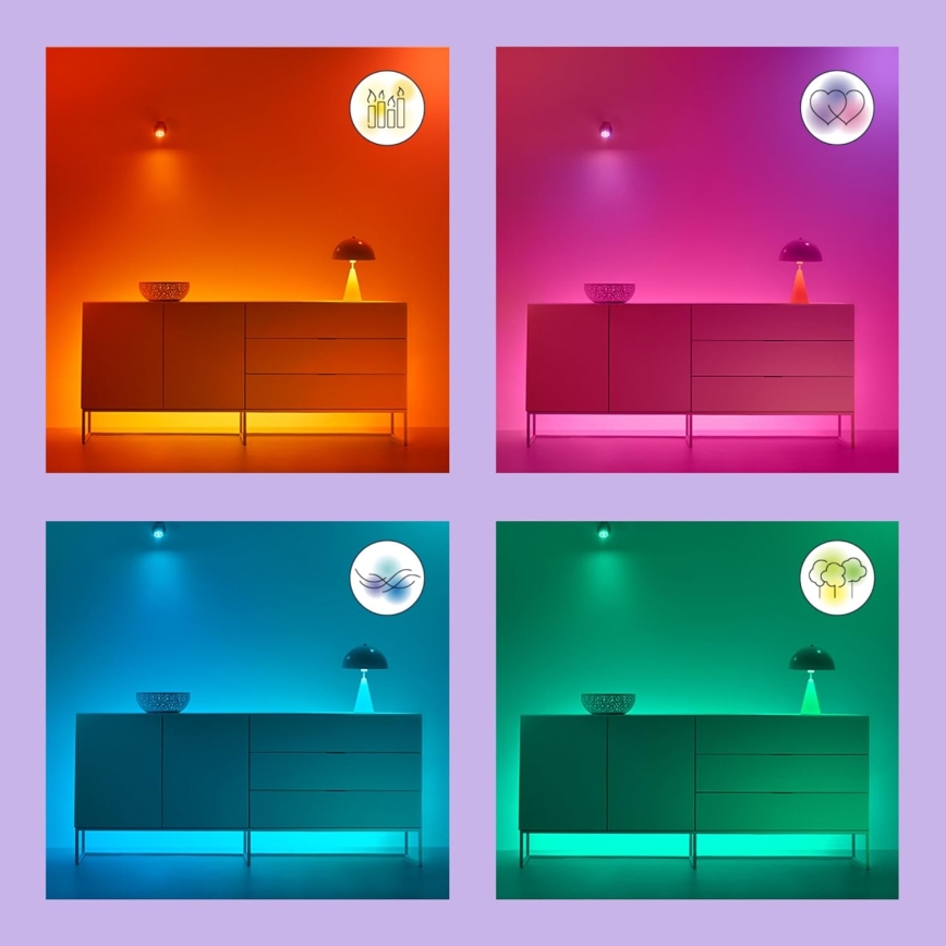 SET 2x LED RGBW prigušivačka žarulje C37 E14/4,9W/230V 2200-6500K Wi-Fi - WiZ