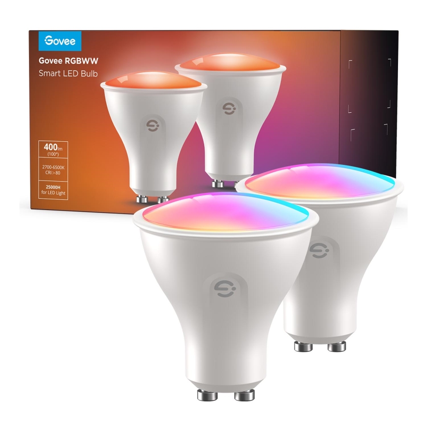 SET 2x LED RGBWW Prigušiva žarulja GU10/4,8W/230V 2700-6500K Wi-Fi - Govee