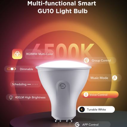 Komplet od 2 LED RGBWW žarulje s mogućnošću prigušivanja MATTER GU10/4,8W/230V 2700-6500K Wi-Fi - Govee