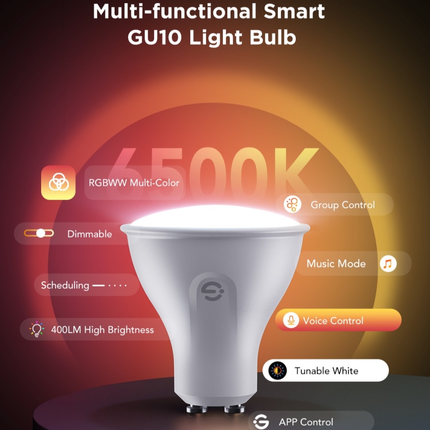 Komplet od 2 LED RGBWW žarulje s mogućnošću prigušivanja MATTER GU10/4,8W/230V 2700-6500K Wi-Fi - Govee